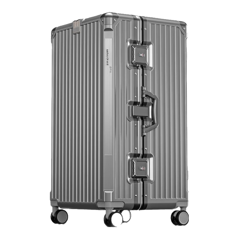 DTA Luggage Suitcase for Men And Women, Extra Large Capacity, Carry-On Travel Trolley Case, Student Password Lock Suitcase, Gunmetal Gray, 26 Inches