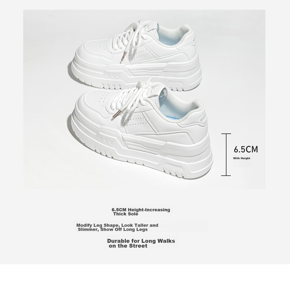 Huili White Sneakers for Women, Fashionable Versatile Canvas Shoes, Student Platform Heightening Lightweight Casual Soft-Soled Shoes for Women, Silver White, Size 40 10