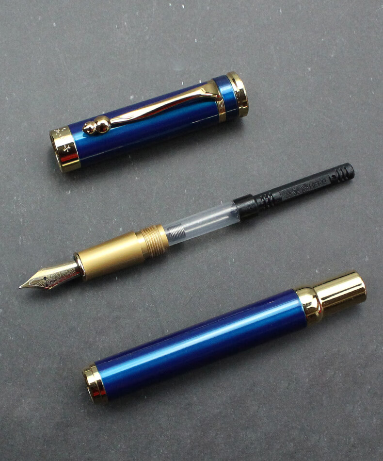 HERO Horse Year Zodiac Commemorative Fountain Pen Gift Box Silver Edition Single High-End Business Signature Pen Set New Year Limited Edition Birthday Gift Office Writing Pen 9