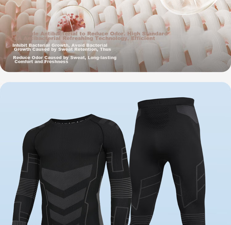 JD Original Yuxue 300 Compression Quick-Dry Thermal Underwear for Men, Warm Base Layer for Skiing, Mountaineering, And Outdoor Sports, Dark Gray M 8