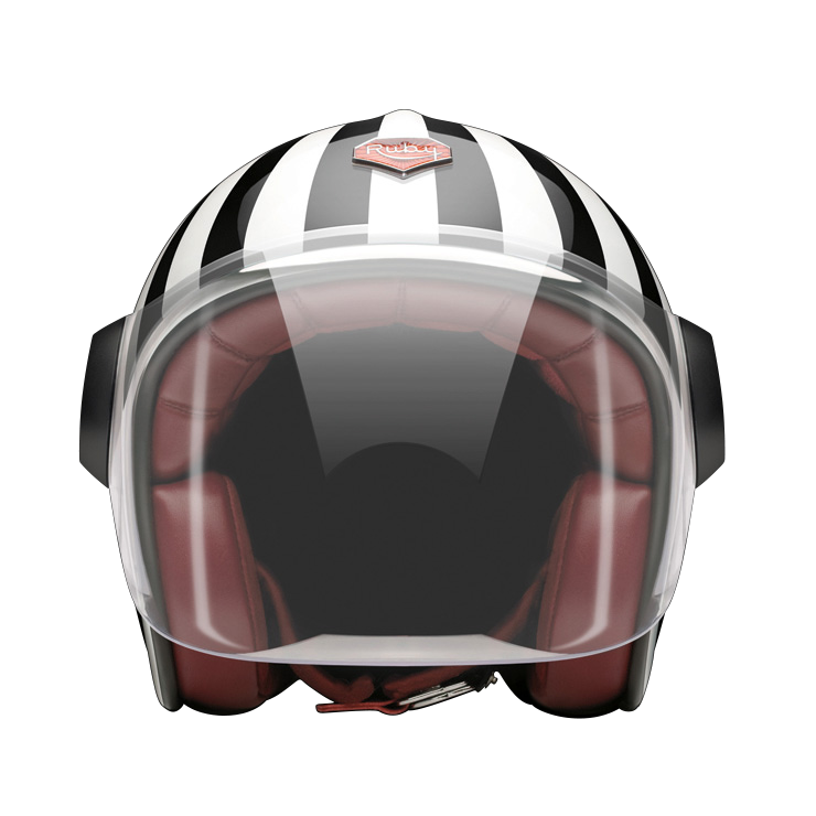 ruby摩托车头盔街霸哈雷复古全盔男女士安全帽夏季防晒机车头盔蓝牙槽
