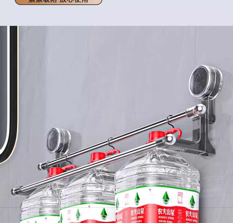 Jialifang Rotating Towel Rack with Suction Cups, No Drilling Required, Foldable Multi-Prong Corner Towel Hanger for Bathroom, Milk Self-Colored, 3 Prongs 7