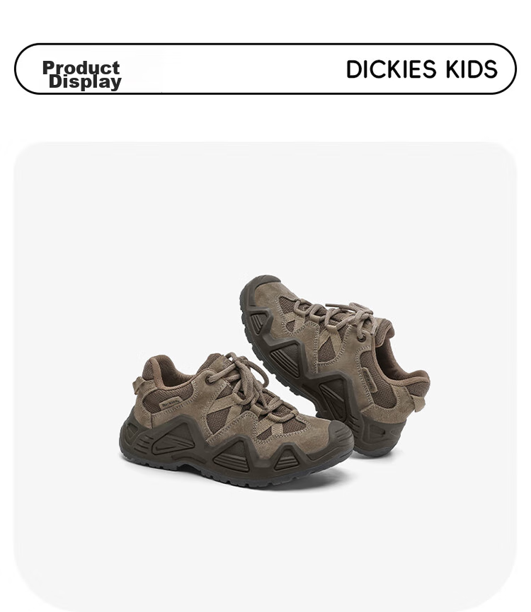 Dickies Children's Shoes, Spring And Summer New Running Shoes, Casual Shoes for Young Boys, Travel Shoes, Durable Shock-Absorbing Hiking Sports Shoes for Boys 12