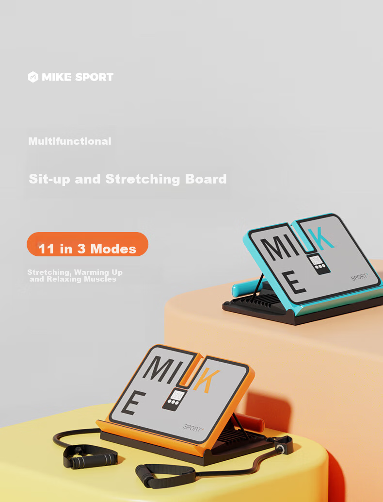 Mike Leg Stretching Board, Calf Stretching Device, Resistance Band, Sit-Up Assist Tool, Standing Inclined Pedal + Resistance Band 1