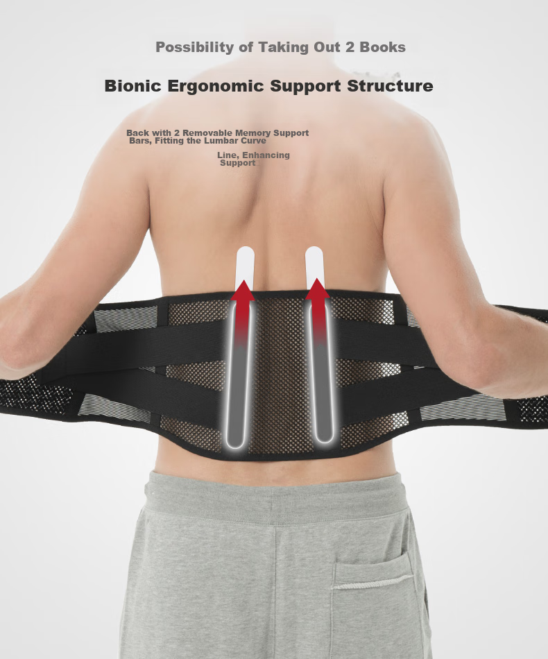 D&M Waist Support Belt for Fitness, Sports, Men's Running, Basketball, Deep Squats, Deadlifts, Long Sitting, Running, Basketball, Deadlifts, Waist Trimming And Abdominal Compressio 9