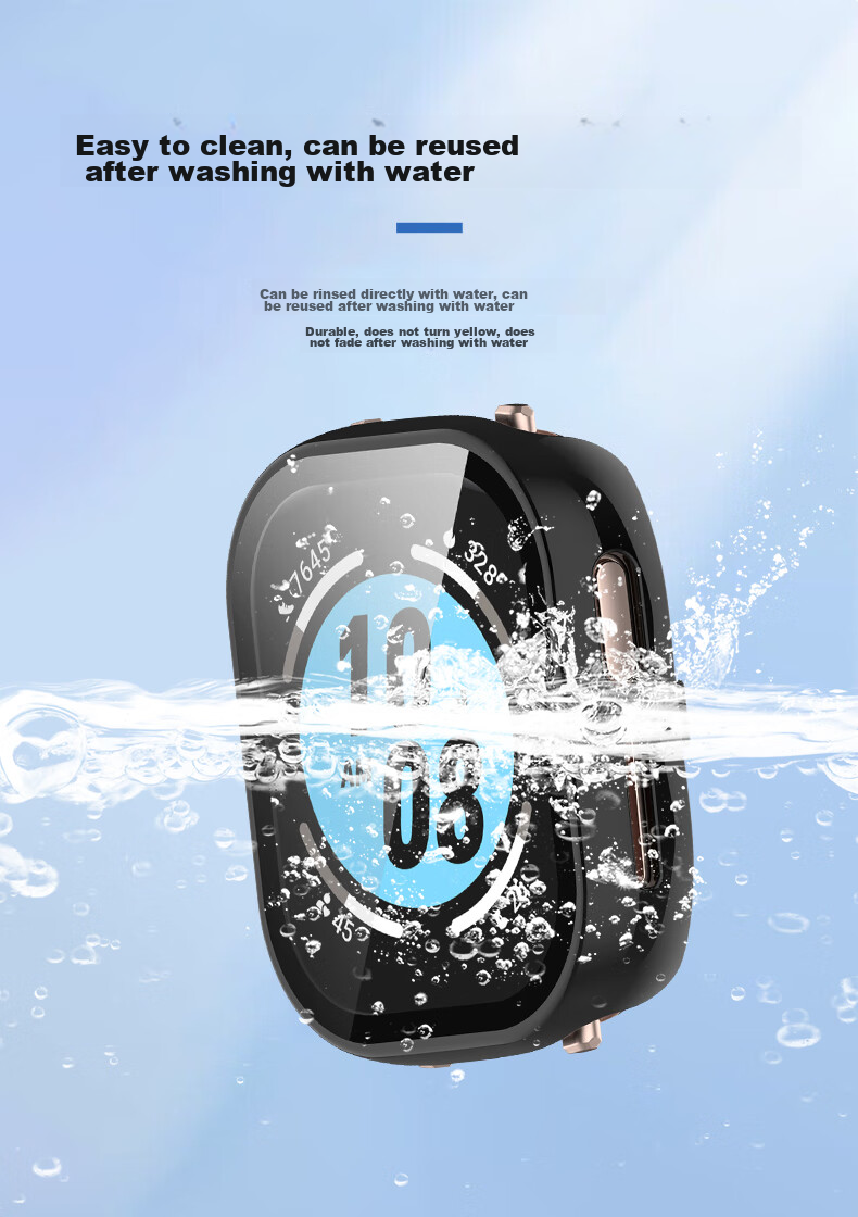 KMaxAI Protective Film And Case for Honor Watch 4, All-In Full Coverage, HONOR Watch 4 Dial Protector & Screen Film, Scratch-Resistant Hard Case, Anti-Fingerprint Tempered Glass Film, Transparent 10