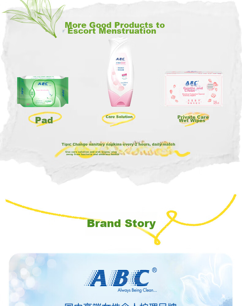 ABC Australian Tea Tree Extract Ultra-Thin Breathable Overnight Sanitary Napkins, Sold by JD, Menstrual Pads, 280mm*8 Pieces 13