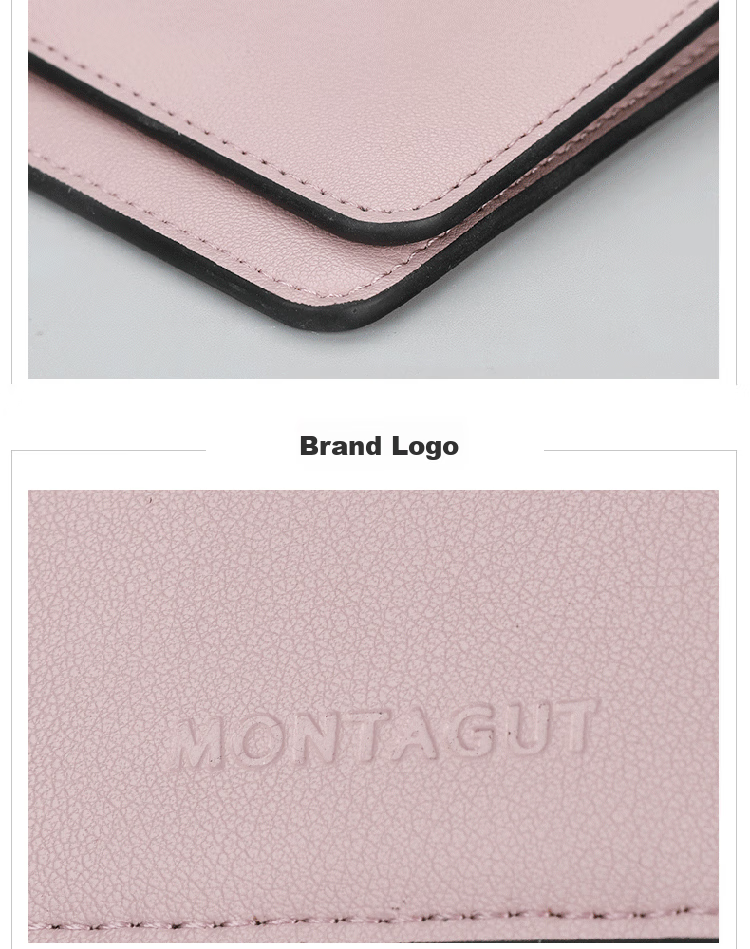 MONTAGUT Women's Wallet [Gift Box], New Genuine Leather Long Card Holder, Birthday Gift for Women, Red Color, Practical for Zodiac Year 6