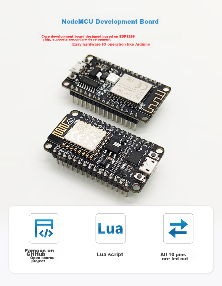 Diushitou NodeMCU Development Board ESP8266 Module Serial to WiFi Wireless Module Lua Firmware IoT Main Control Board CH340 Chip 1
