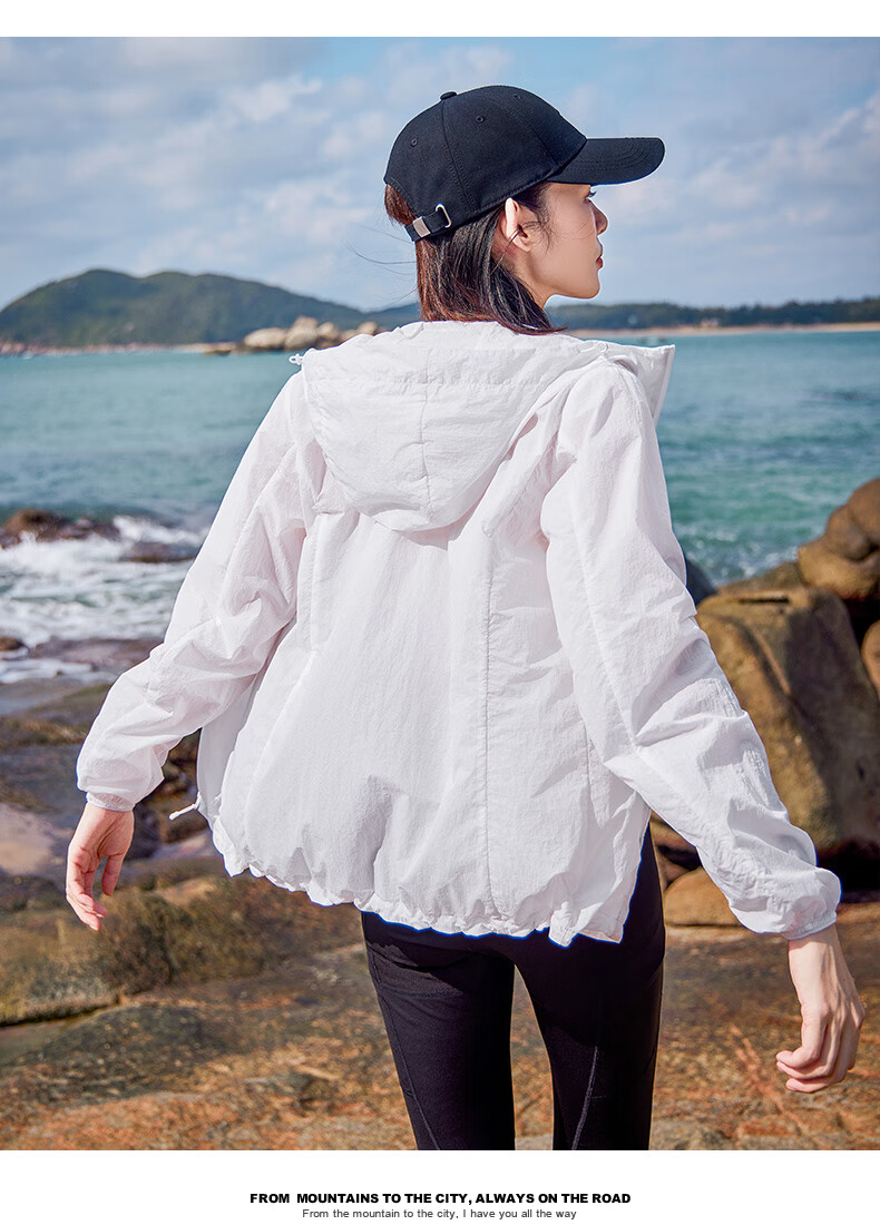 Pioneer Camp Fengdie Sun Protection Jacket for Women, Summer Lightweight Outer Layer, Breathable Outdoor Original Yarn Sun Protection Clothing, UV-Resistant Skin Coat 15