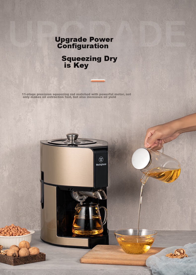 Westinghouse Automatic Home Vegetable Oil Press, Intelligent Cold And Hot Dual-Press Small Stainless Steel Oil Extractor WOP-KP0202 9