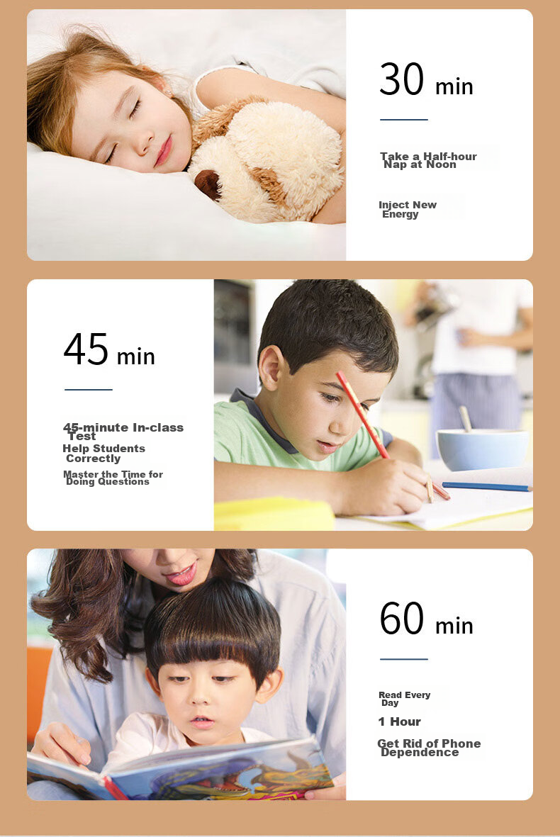 QT-TIMER Timer for Children's Self-Discipline Time Management, Countdown Reminder, Student Homework Visualization Timer, Birthday Gift 5