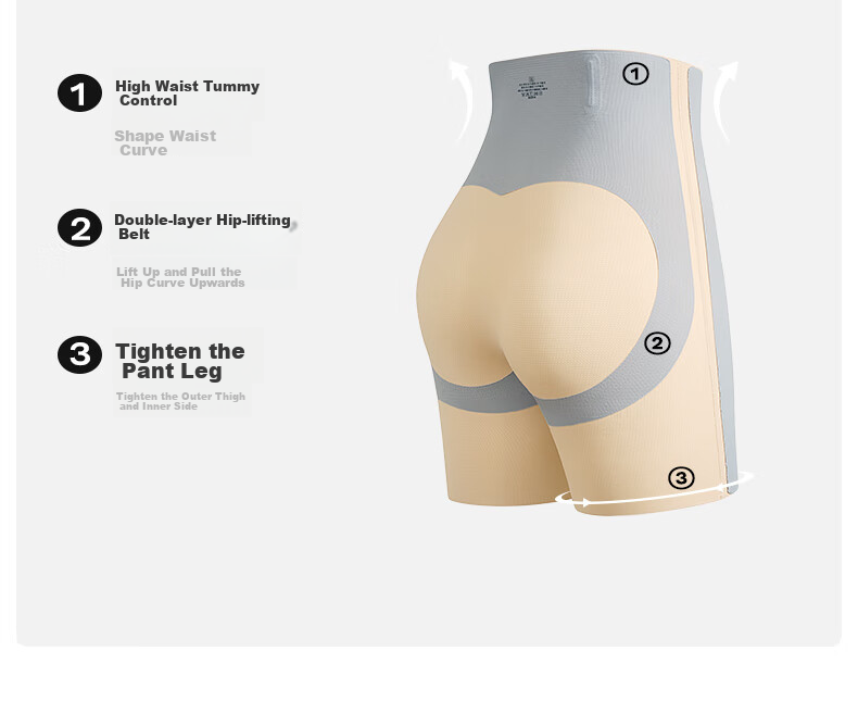 Guniangjia Tummy Control And Butt-Lifting Pants, No Need for Underwear, Seamless High-Waist Shaping, Comfortable Waist-Cinching Slimming Pants, Tummy Control, Plus Size 26