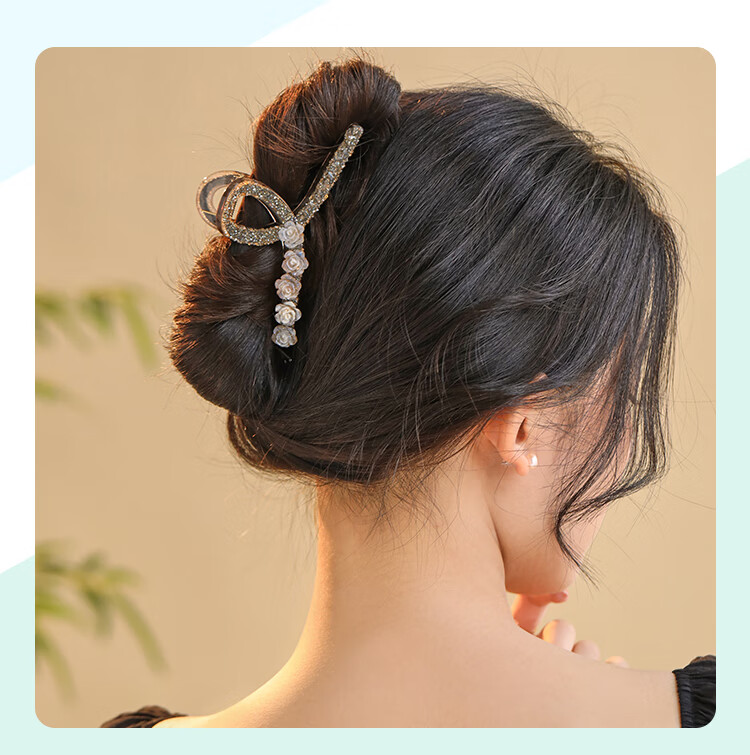 CHIMERA Camellia Hair Claw Clip for Women's Back of Head, Shark Clip, Hair Barrette, Hair Accessory, Hair Ornament, Birthday Gift for Girls 4