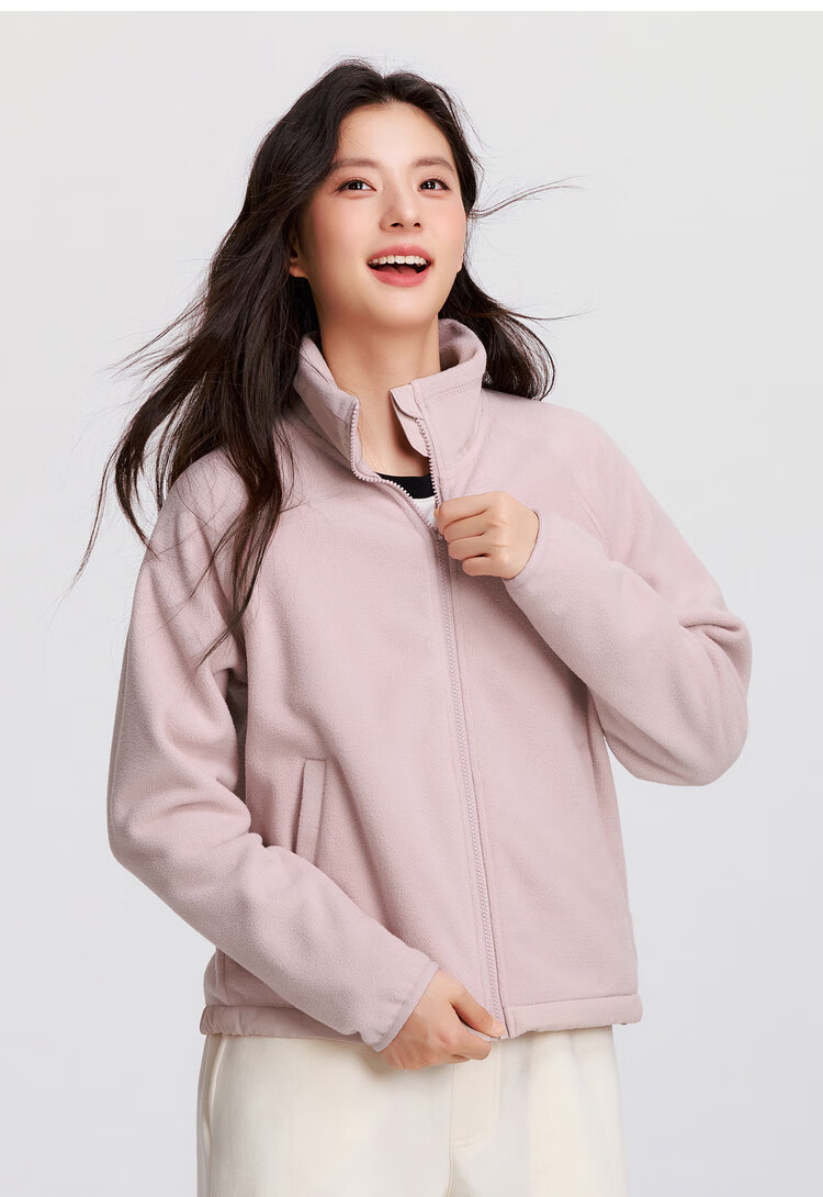 Semir Women's Anti-Static Fleece Loose Casual Winter Patchwork Stand Collar Raglan Sleeve Jacket 101724108004 17