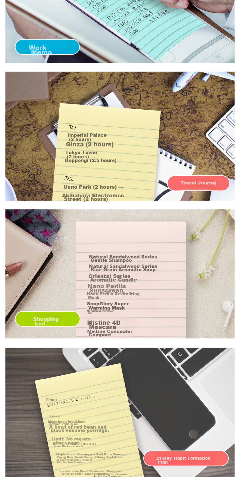 3M Sticky Notes, Memo Pads/Note Paper/Memo Pads/Notepad/Notebook, Office Supplies, School Stationery, Classic Series 660, Yellow Lined Notepad 4