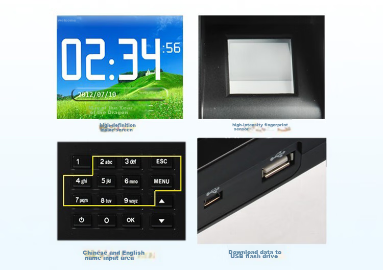 Realand Attendance Machine, Fingerprint Clock-In Device, ID Card Attendance System, No Network Required, Easy Operation without Software, Automatic Report Generation ZD-E210 3