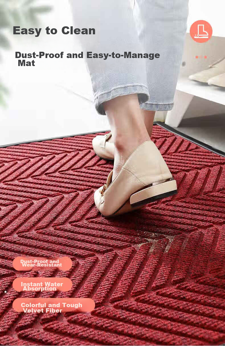 Dajiang Entrance Door Mat, Rubber Doormat, Entrance Carpet, Commercial High-End Mat, Entrance Mat, 80x120cm 5