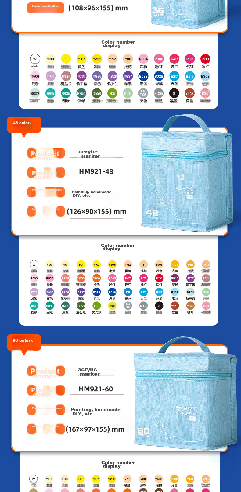 Deli [Back to School Stationery] 36-Color Acrylic Markers, Single-Tip Triangular Barrel, Waterproof Drawing Graffiti Coloring Watercolor Pens, Markers for Hand-Drawn Sketches, Common Student Model HM331-36 Art Educatio 14