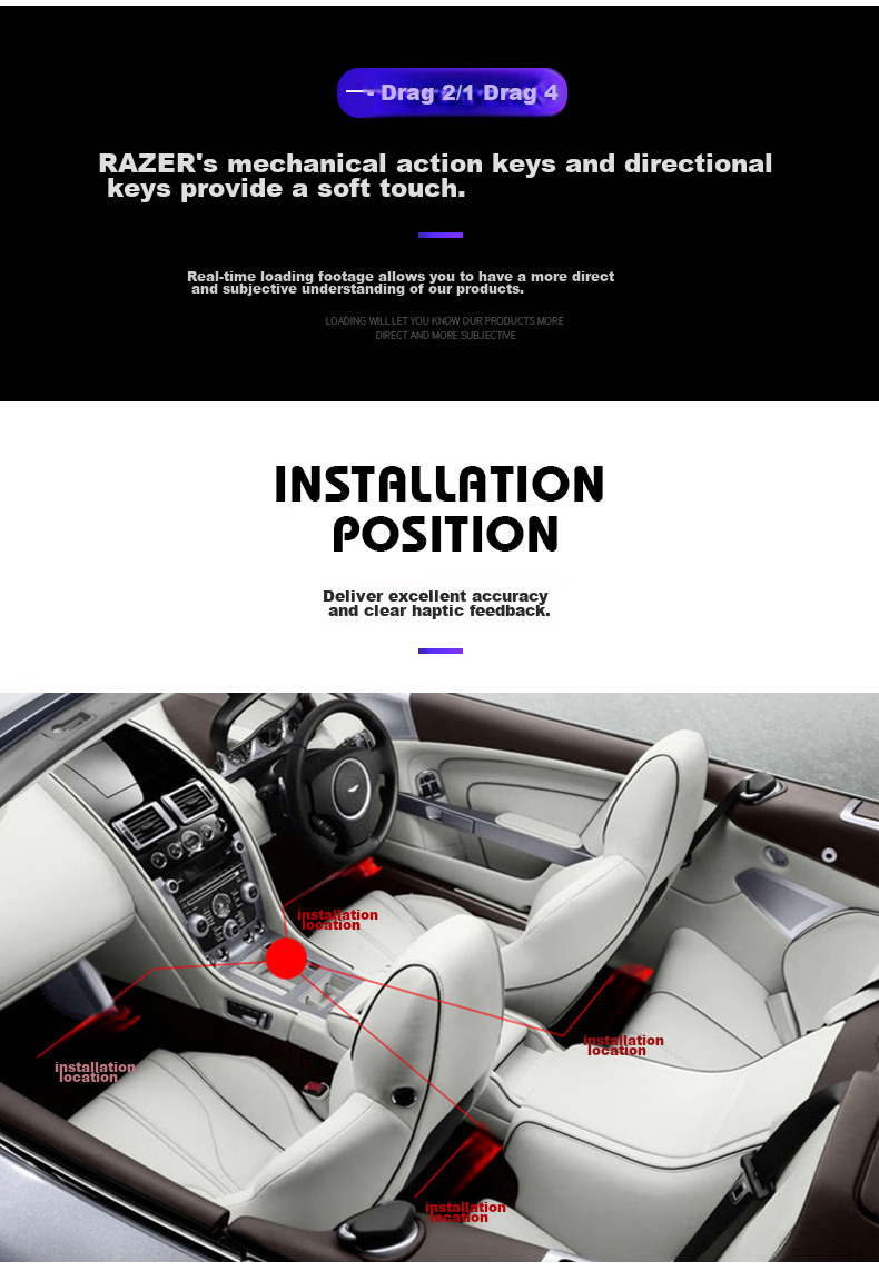 Dijialun Car Ambient Light, Interior Modification, No Wiring Required, Wireless Remote Control, Universal USB Car Atmosphere Light, Footwell Interior Decoration Light, LED Breathing Light, Creative Product, Music Rhythm Light 10