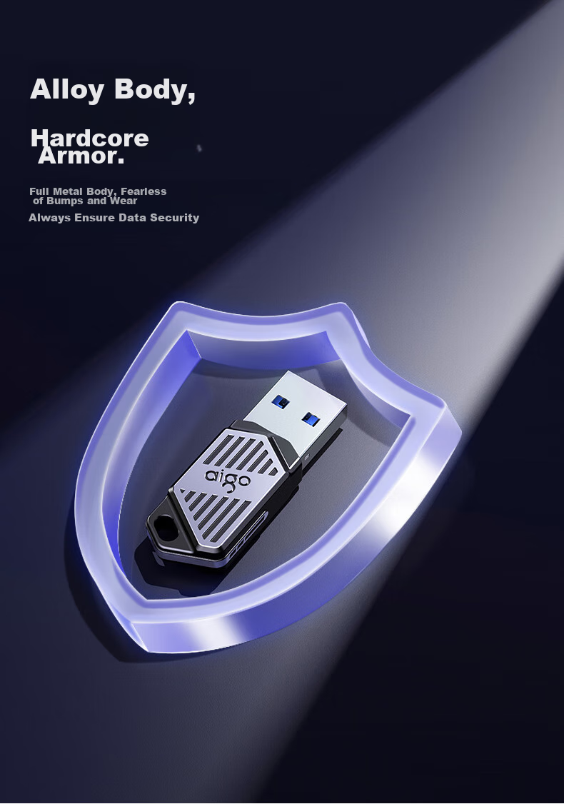 Aigo 64GB USB3.2 Flash Drive U316 Read Speed 220MB/s Large Capacity for Office Use Car USB Drive Laptop Mini Compact Thumb Drive 11