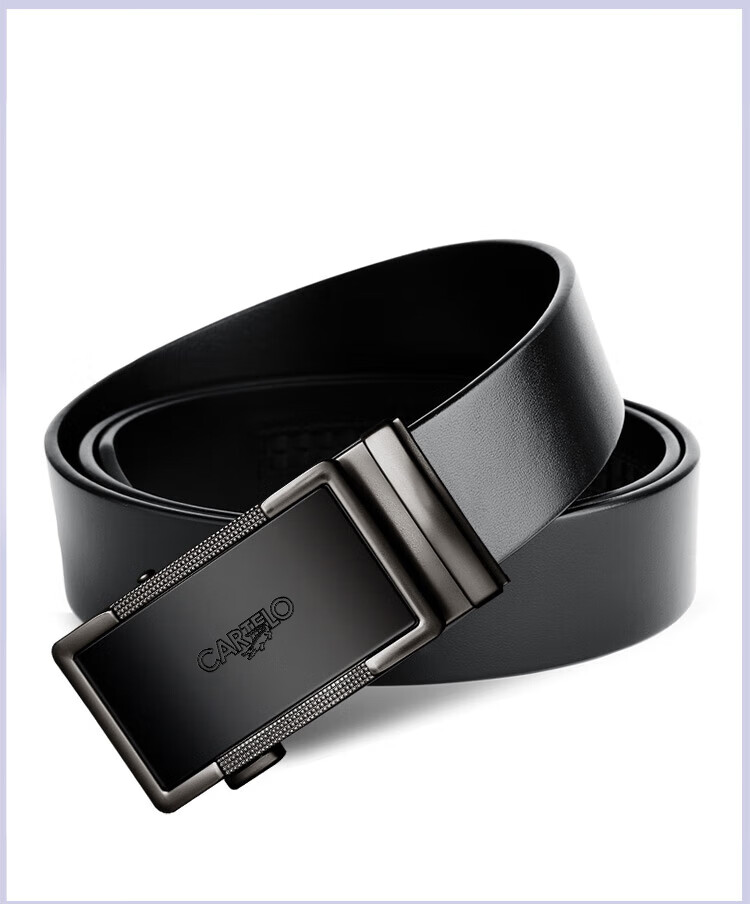 CARTELO Men's Leather Belt, Vintage Cowhide Waistband, Business Versatile Automatic Buckle Casual Trouser Belt, Gift for Boyfriend 9