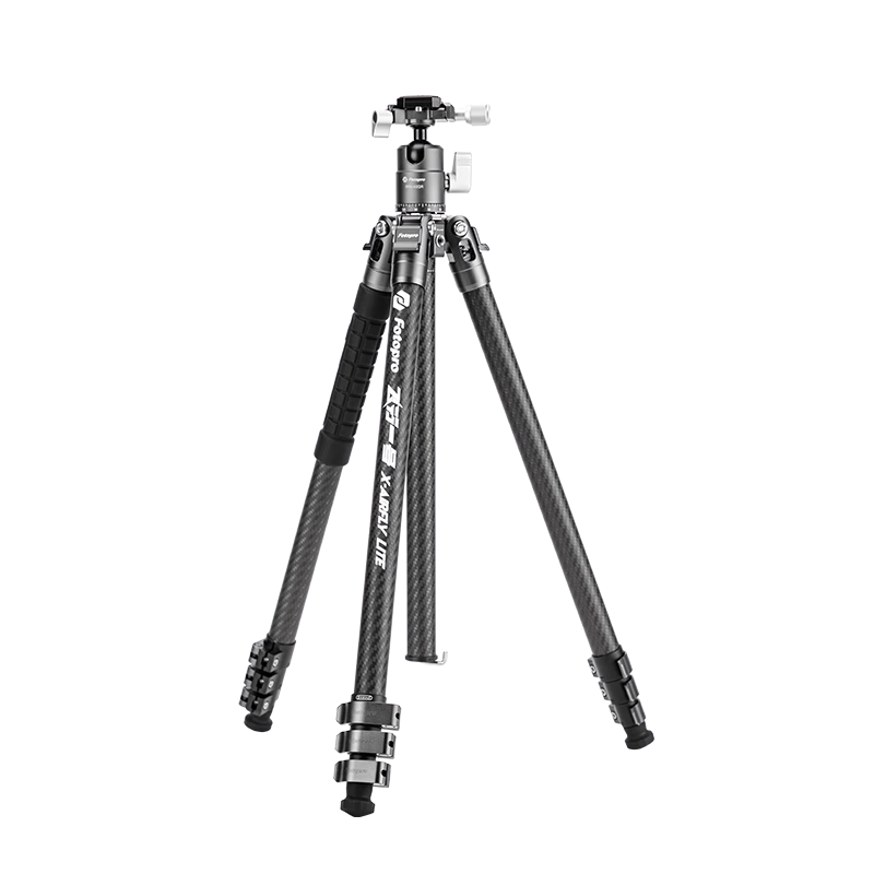 Fotopro Flight One Lite+42q Compact Portable Travel Tripod with Lever Design, Panoramic Ball Head, Digital Camera DSLR Photography Carbon Fiber Tripod