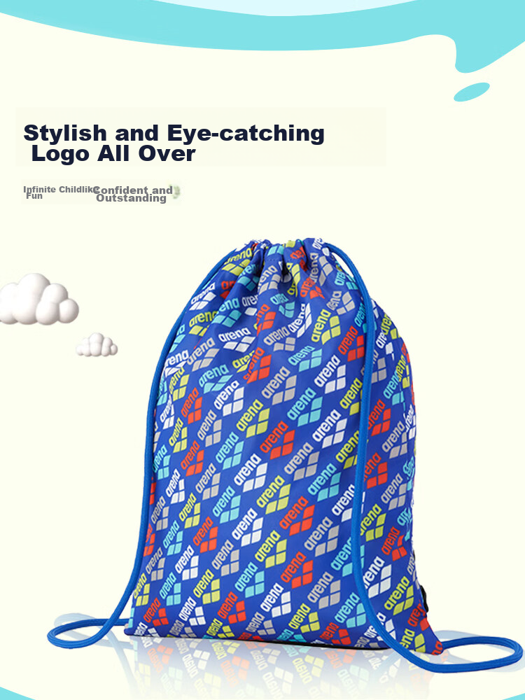 Arena Waterproof Swim Bag with Dry And Wet Separation, Fashionable Multi-Compartment Storage, Portable Large Capacity Drawstring Backpack 4