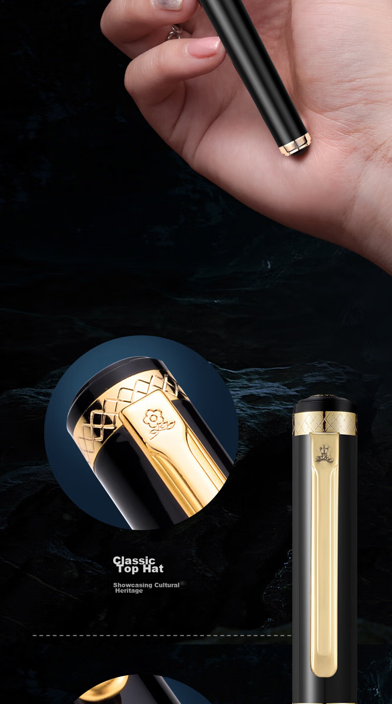 MONTAGUT [Mid-Autumn Festival Gift] Ballpoint Pen Gift Box for Students And Adults, Writing Gift Set, Corporate Procurement Gift Package, Yongheng Series Black Liya 0.5mm 7