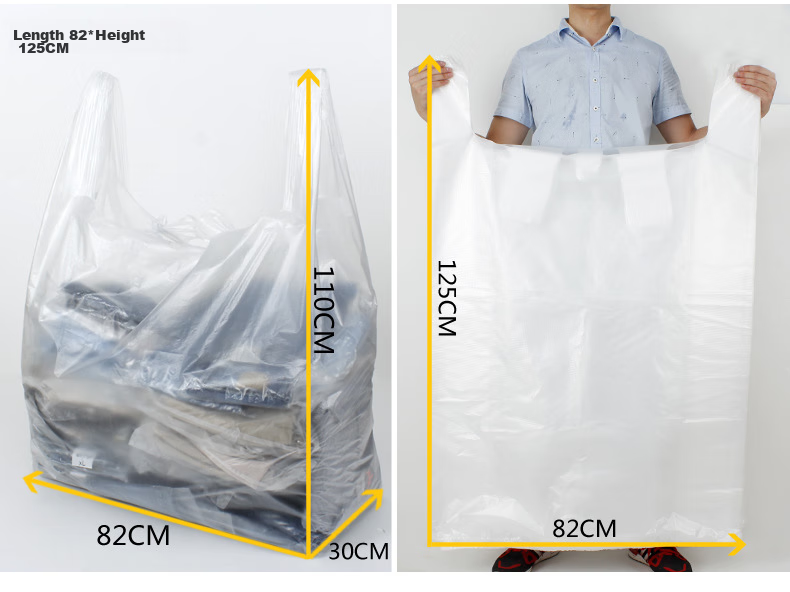 QDZX Storage Bags, Thickened Bags, Wholesale Packaging Bags, Moving Bags, Extra Large Vest Bags, 82*125cm (5-Pack) 3