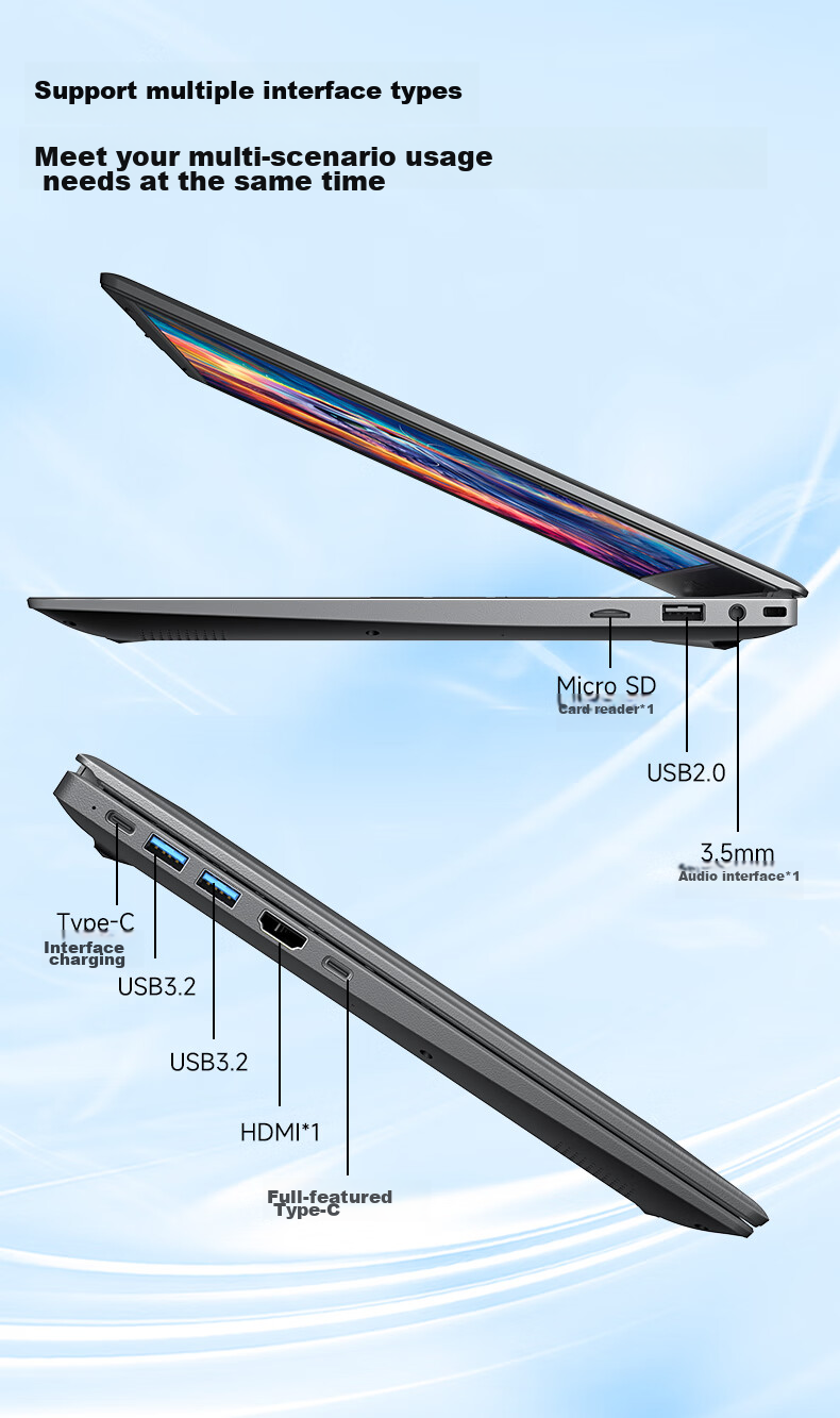Fangzheng 2026 New i3 Lightweight Laptop 15.6" 8GB RAM 128GB SSD High-Performance Business Travel Study Entertainment All-in-One Notebook 19