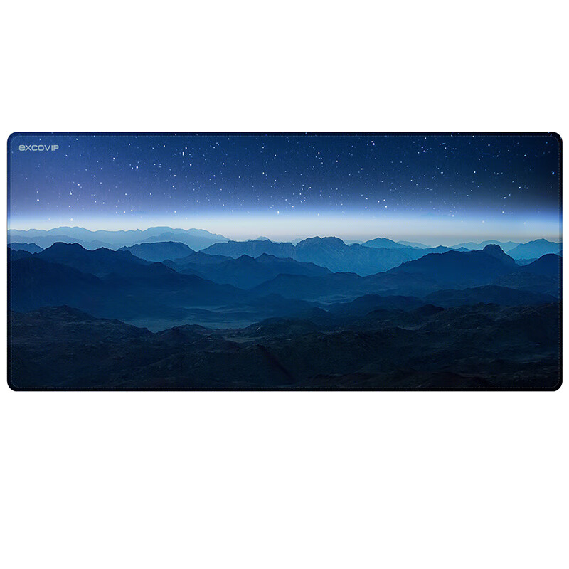 EXCO Mountain Starry Night Mouse Pad, Extra Large Desk Mat 900*400mm, Laptop Keyboard Pad, Computer Office Lock Edge Cute Cartoon E-Sports Edge Gaming Desk Mat 0139 2