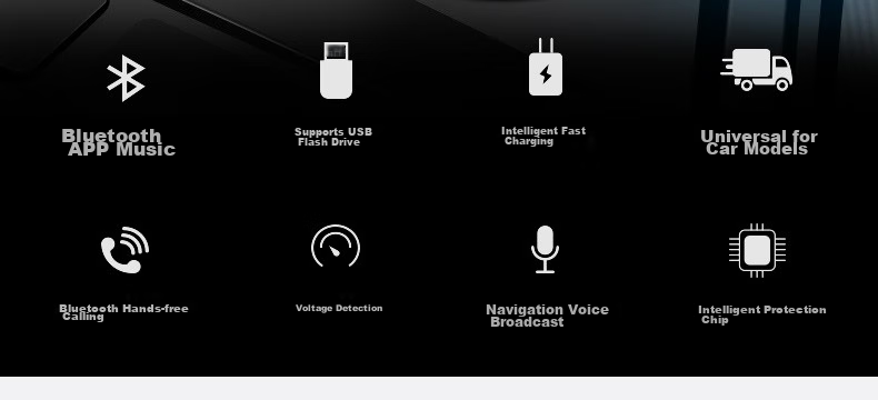 Zhunhang Car Bluetooth MP3 Player, Cigarette Lighter Radio, Car Phone, FM Transmitter, USB Lossless Sound Quality 2