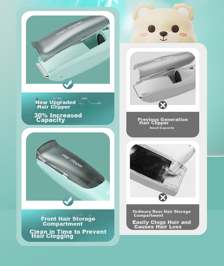 Yijan Automatic Hair Suction Baby Hair Clipper, Quiet Children's Hair Trimmer, Infant Hair Cutter, Newborn Hair Cutting Electric Shaver 8