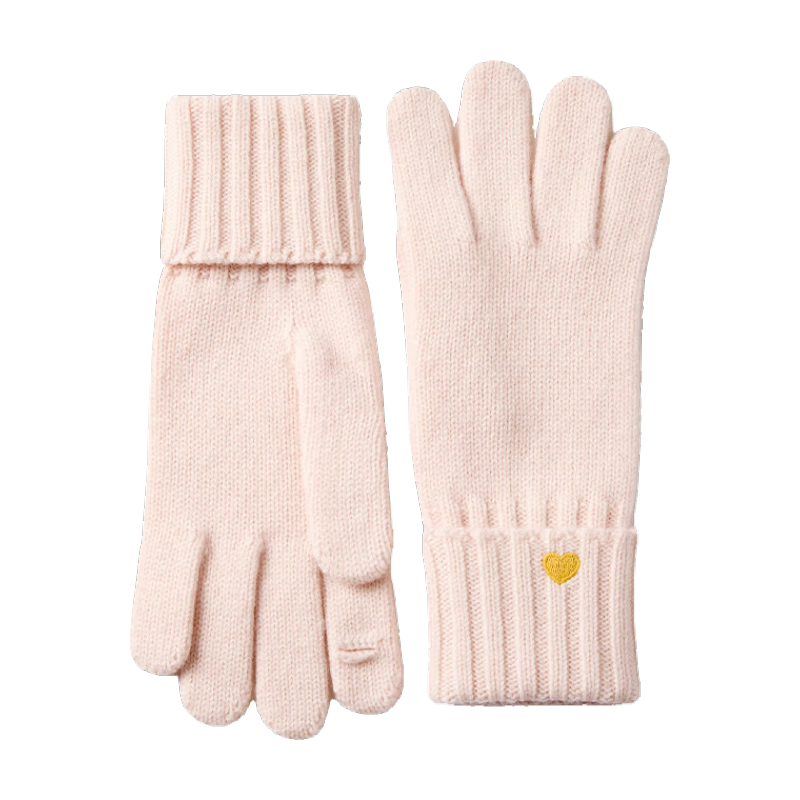 JIUMU 100% Wool Warm Gloves for Women, Winter Thickened Cold-Proof Touchscreen Compatible Knitted Woolen Gloves
