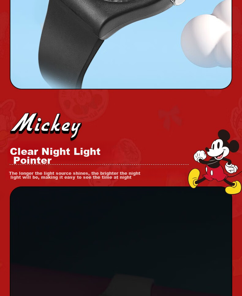 Disney Mid-Autumn Festival 2026 New Model Watch for Middle And High School Exams, Waterproof Quartz Wristwatch for Boys, Youth Student Gift 6