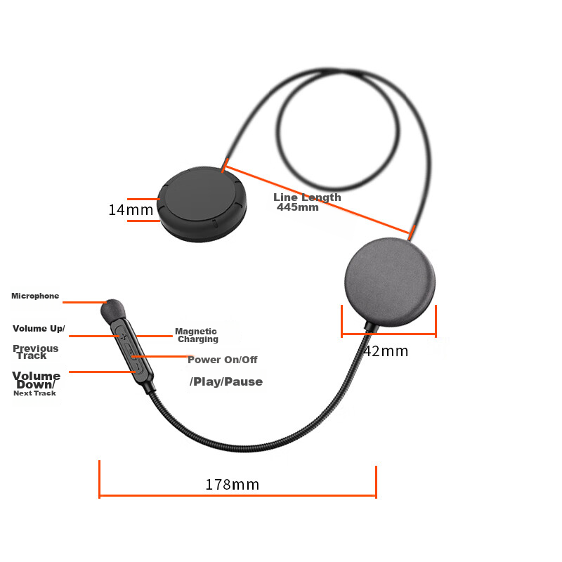 Dongfangxia DFX001 Motorcycle Helmet Bluetooth Headset, Full-Face And Half-Face, for Electric Bikes, Food Delivery, Riding, Built-In Integrated System 17