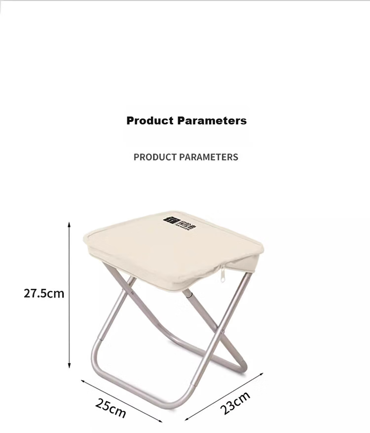 TAN XIAN ZHE Folding Chair Portable Folding Stool Outdoor Bench Camping Ultra-Light Stool High-Speed Rail Queuing Fishing Alloy Chair 24