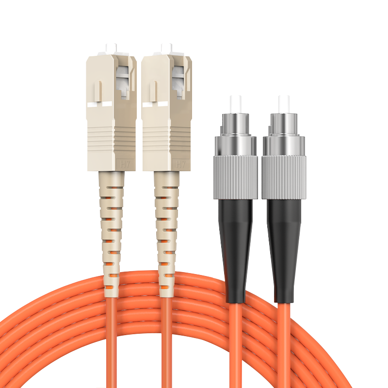 NetLINK Telecom-Grade Fiber Optic Patch Cable SC-FC(UPC) Multi-Mode Dual-Core 3 Meters 62.5/125 Eco-Friendly Home Fiber Optic Cable Transceiver Pigtail 1 Piece HTF-SC