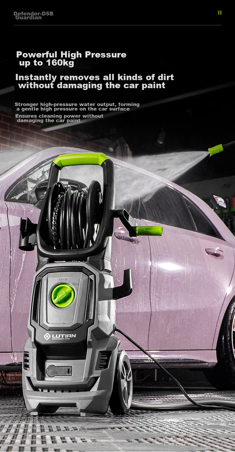 LUTIAN High-Pressure Car Washer, Garden Cleaning, Household Car Washing Water Gun, High-Power Cleaning Machine Spray Gun, Floor Washing Guardian D6B 3