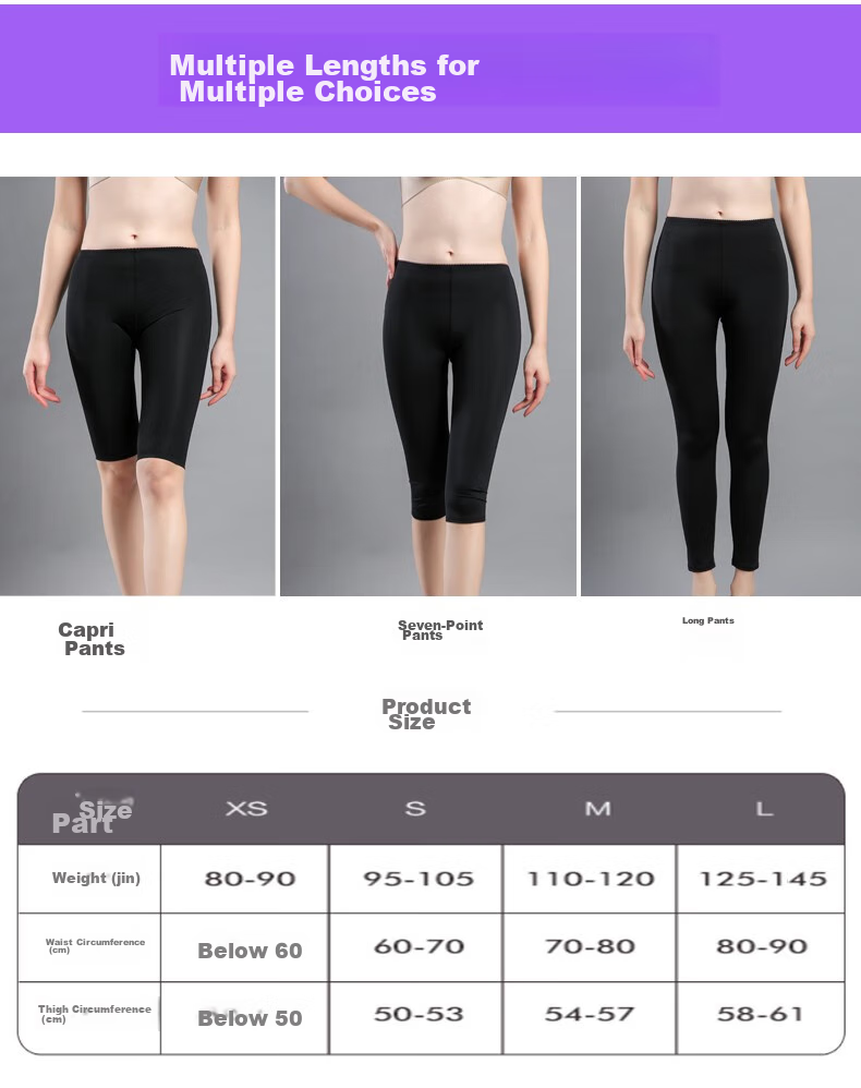 Darenyouxi 26 New Shapewear Leggings, Slimming Body Shaper Pants, Post-Liposuction Shaping Tights, Black Knee-Length Shorts, Size M 2