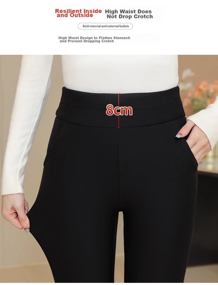 LangSha Thermal Underwear, 100% Wool Warm Pants for Women, Cotton-Lined Leggings for Outdoor Wear, Extra Thick Winter Pants, Cold-Resistant Lambswool Trousers for Women in Northeast China 10