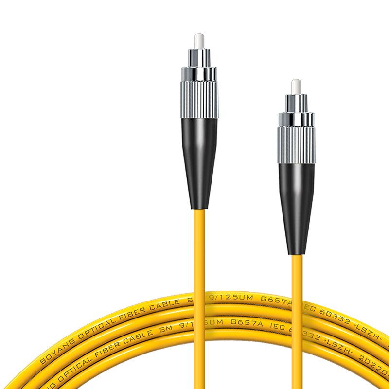 BOYANG Telecom-Grade Fiber Optic Patch Cable FC-FC (UPC), 2 Meters, Single Mode Single Core, Φ3.0 Flame-Retardant Low-Smoke Zero Halogen Fiber Optic Cable, Pigtail Fiber Optic Cable, Fc-Fc BY-2331SM