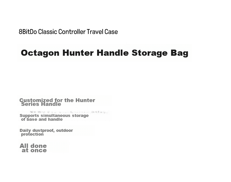 8BitDo Orion X-Pro Game Controller Storage Case, PC Wireless Controller NS Controller Pouch 2