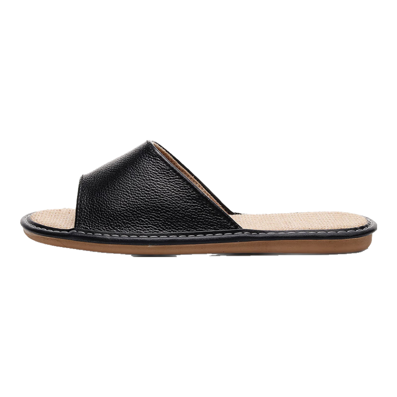GUOLUOFEI Linen Slippers for Men And Women, All-Season Couple Indoor Non-Slip Cotton Linen Floor Sandals
