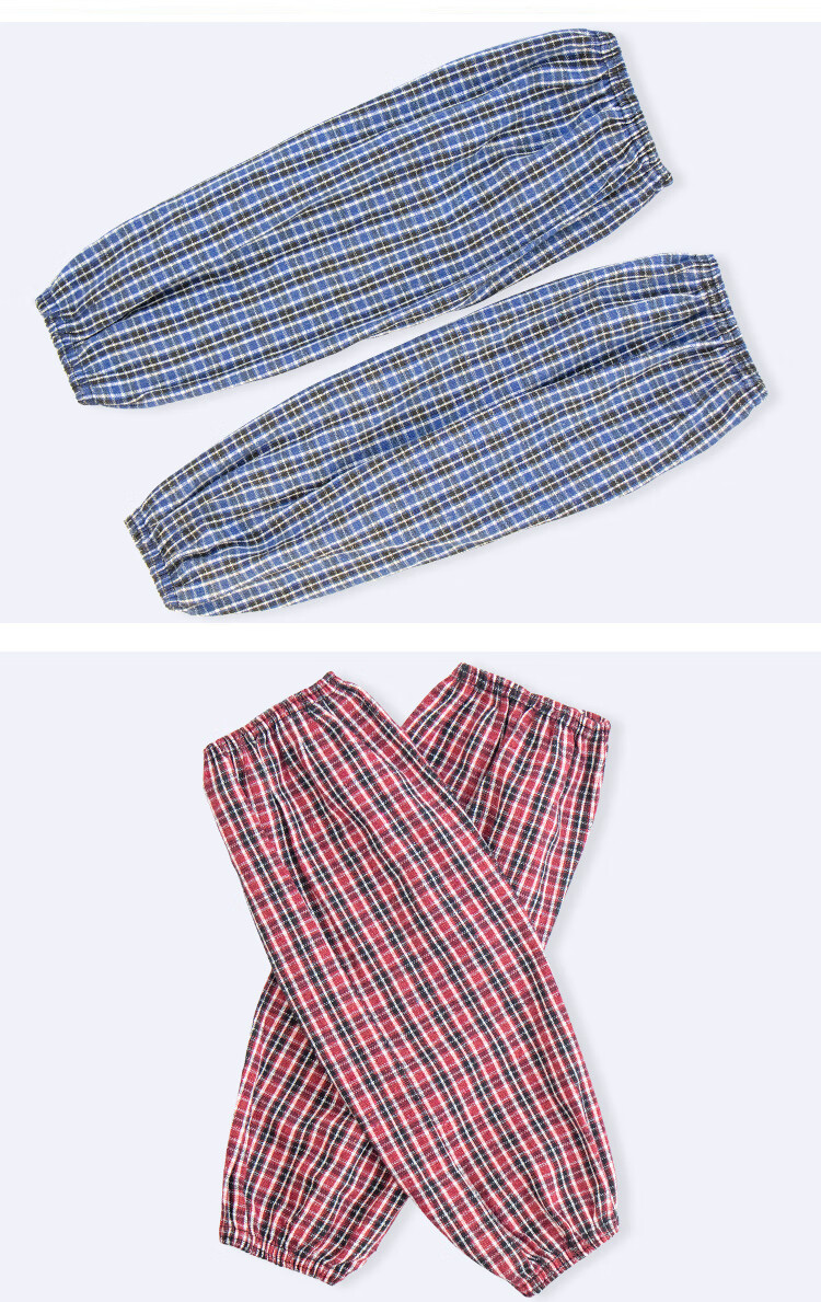 Hesdige Plaid Sleeve Covers Thickened Elastic Cotton Protective Sleeves Wear-Resistant Labor Protection Cuffs Random Colors (10 Pairs) [Jingcang Flash Delivery] JG-1687 3