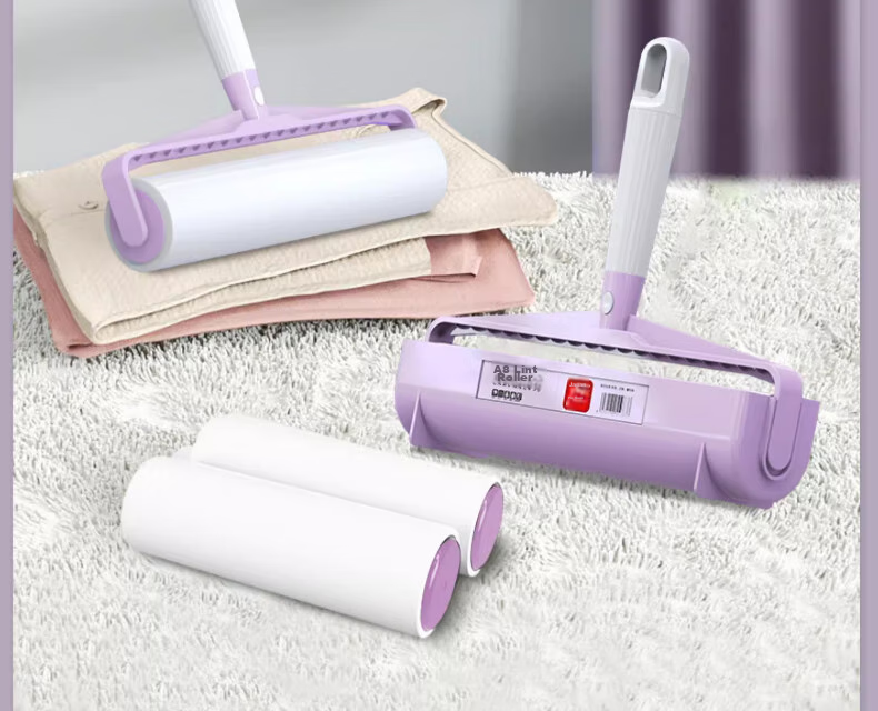 CHUSHE Extended Lint Roller, 24cm, 7 Rolls of Paper, 420 Sheets, Dual-Use for Long And Short Hair, Pet Cat Dog Fur Remover for Bedding And Carpets 17