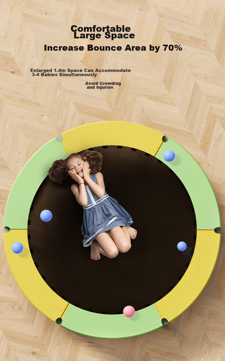 JD Original Trampoline with Enclosure, Indoor Bouncy Bed for Children And Babies, Home Fitness Exercise Equipment 19