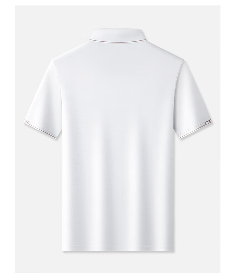 Aidengbao Summer Short-Sleeve Polo Shirt for Men, Embroidered Business Commute Collared Polo T-Shirt, Black 01185/100A(3XL) 14
