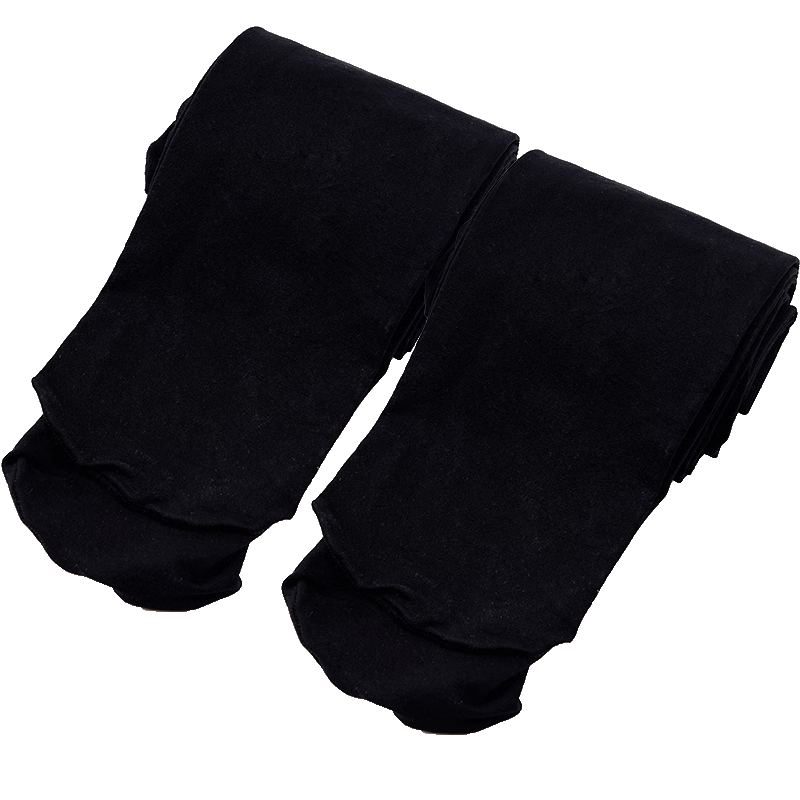 Disney Children's Tights, Girls' Leggings, Dance Socks, 2-Pack, Velvet, SM31115, Black, Size S